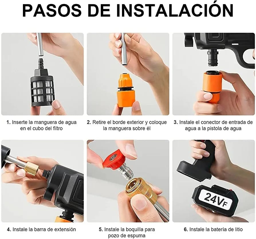 ULTIMAS 12 UNIDADES | Hidrolavadora Alta Presión Inalámbrica UltraJet™ + 8 ACCESORIOS DE REGALO + 2 BATERIAS
