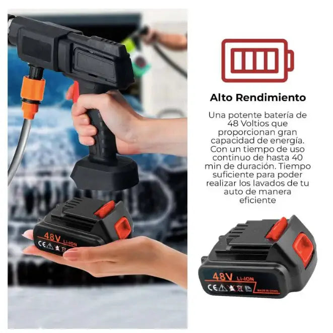 ULTIMAS 12 UNIDADES | Hidrolavadora Alta Presión Inalámbrica UltraJet™ + 8 ACCESORIOS DE REGALO + 2 BATERIAS