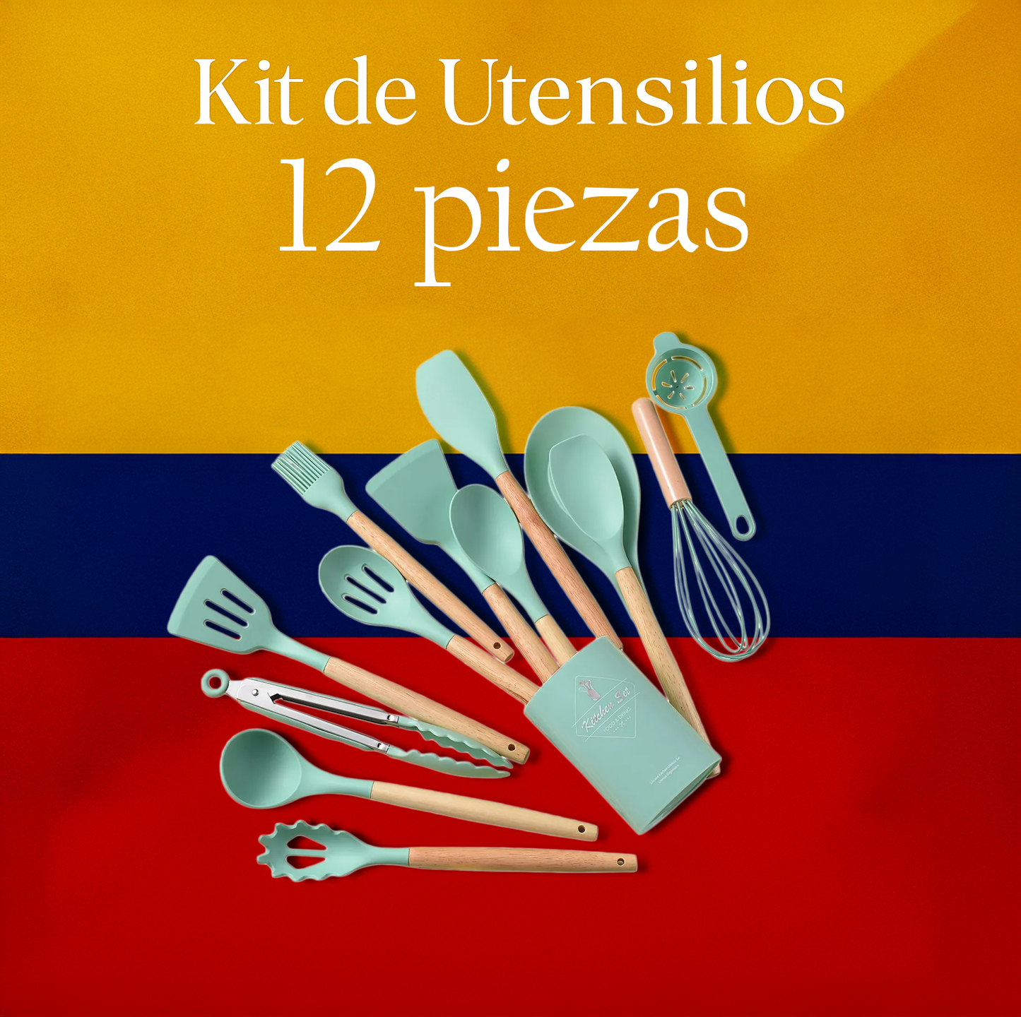 Set de Utensilios de silicona 12 piezas