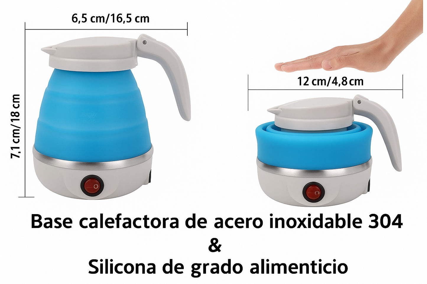 Jarro Elétrico Portátil Y Plegable
