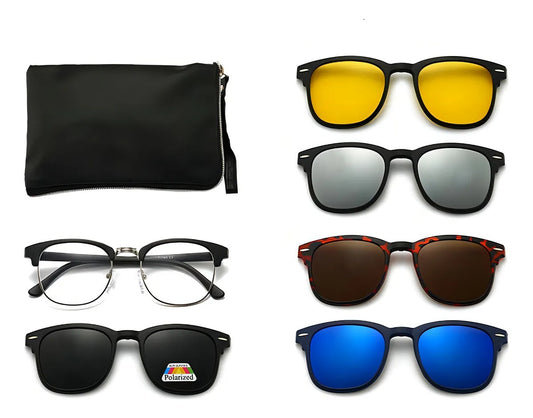 GAFAS DE SOL + 5 LENTES POLARIZASAS + TELESCOPIO